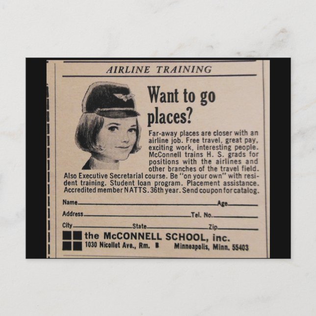 Carte Postale Surveillance vintage (Devant)