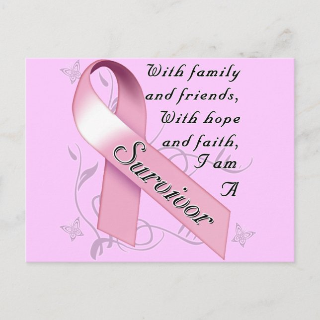Carte Postale Survivant du cancer du sein (Devant)