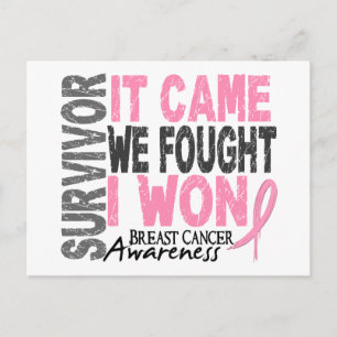 Carte Postale Survivant du cancer du sein Il est arrivé que nous