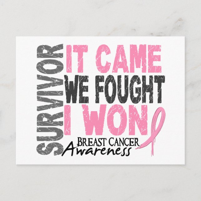 Carte Postale Survivant du cancer du sein Il est arrivé que nous (Devant)