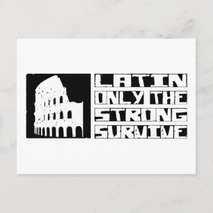 Carte Postale Survivre en latin