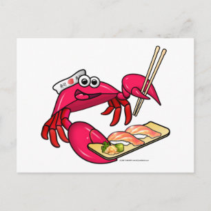 Carte Postale Sushi Crab
