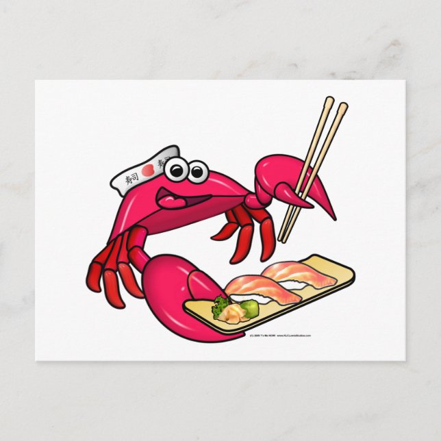 Carte Postale Sushi Crab (Devant)