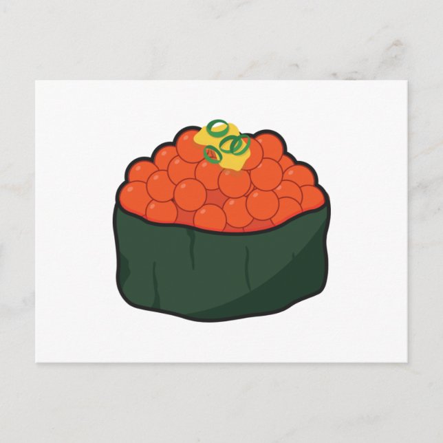 Carte Postale Sushi saumon Kawaii - Kawaii Foodies (Devant)