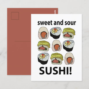Carte Postale Sushi Sushi Sucré et Acidulé