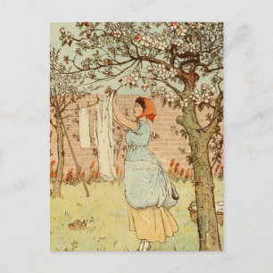 Carte Postale Suspendre la blanchisserie