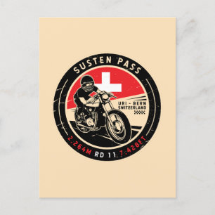 Carte Postale Susten Pass Suisse Motorcycle