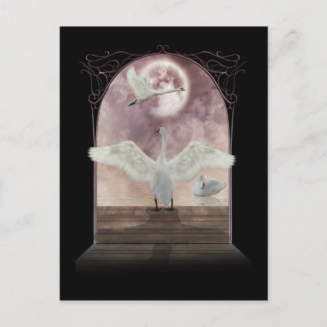 Carte postale Swan Imaginaire Art (Devant)