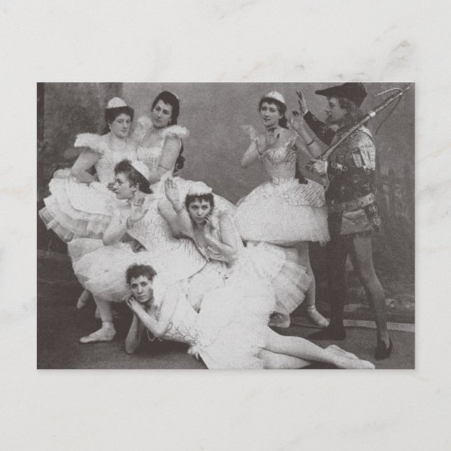 Carte Postale Swan Lake, Mariinsky Theatre, 1895 (b/w photo) (Devant)