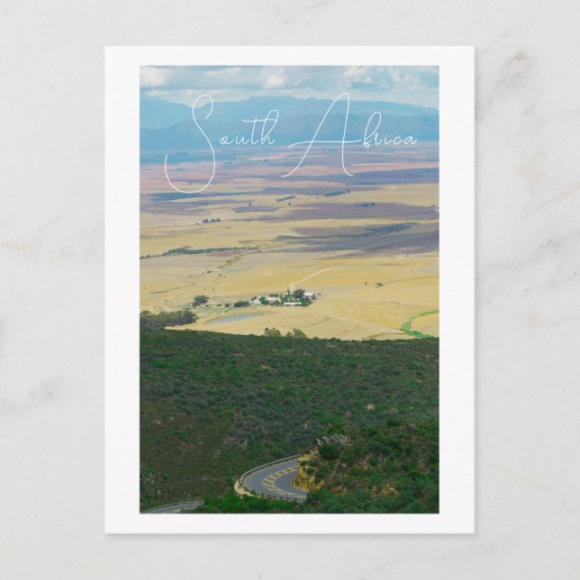 Carte Postale Swartland Mountains Champs Voir Afrique du Sud ZA (Devant)