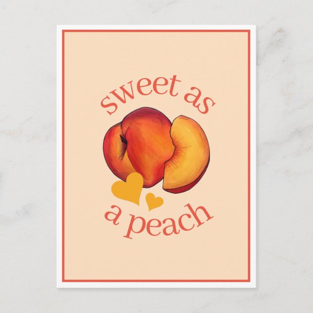 Carte Postale Sweet as a Peach Ripe Georgia Pache Fruit (Devant)