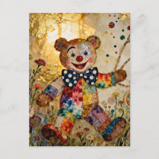 Carte Postale Sweet Clown Bear
