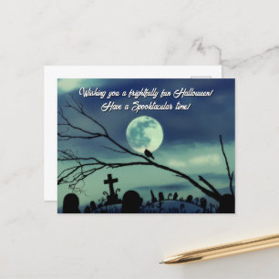 Carte Postale Sweet Darkness Pleine lune gothique Eerie Graveyar