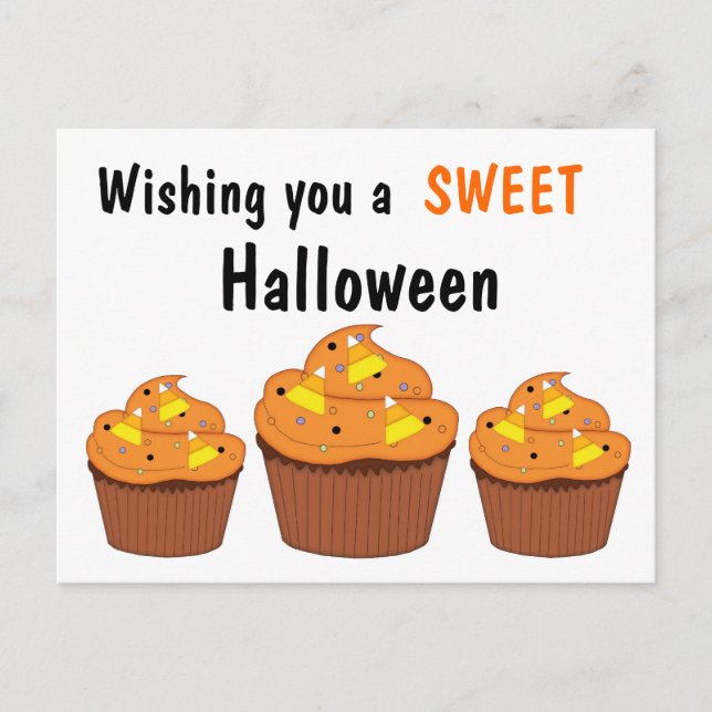 Carte postale Sweet Halloween Cupcakes (Devant)