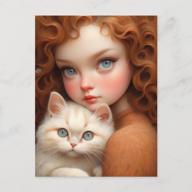 Carte Postale Sweet Love, Amoureux des chats (Devant)