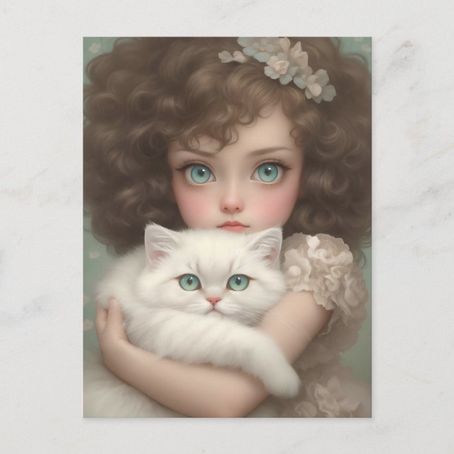 Carte Postale Sweet Love, Amoureux des chats (Devant)