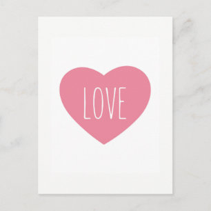 Carte Postale Sweet lovely pink heart love