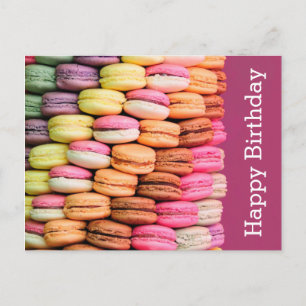 Carte Postale Sweet Macarons Joyeux Anniversaire
