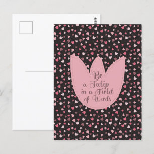 Carte Postale Sweet Simple Tulip Motif rose - Toutes les directi
