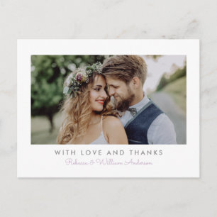 Carte Postale Sweet Simplicity Mariage Photo Merci