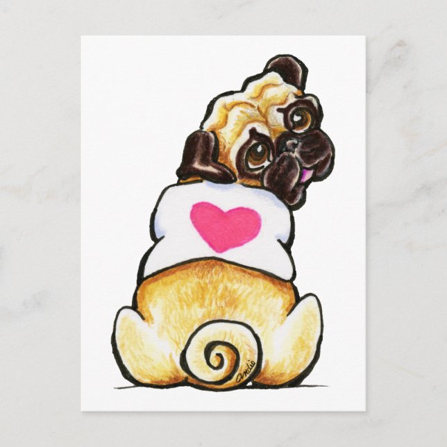 Carte Postale Sweetie Pug (Devant)