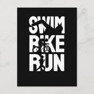 Carte Postale Swim Bike