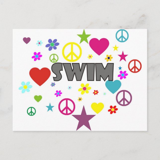 Carte Postale Swim Mixed Graphics (Devant)