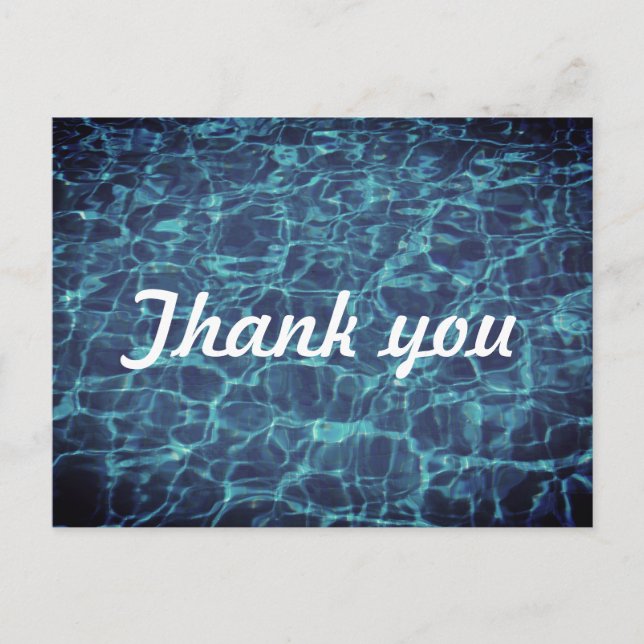 Carte Postale Swimming Thank You Pool Water Patterns Cool (Devant)
