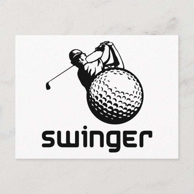 Carte Postale Swinger de golf (Devant)