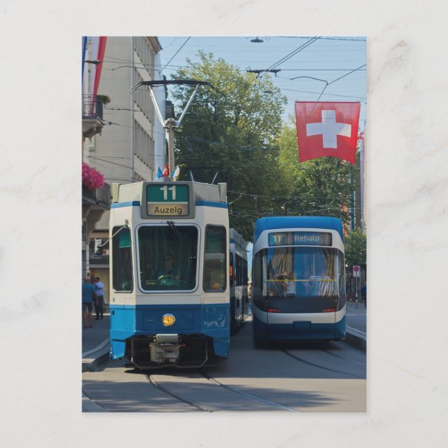 Carte postale Swiss Trams (Devant)