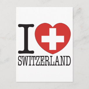 Carte Postale Switzerland Love v2