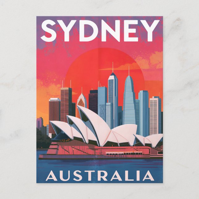 Carte Postale Sydney Australia Opera House Skyline (Devant)