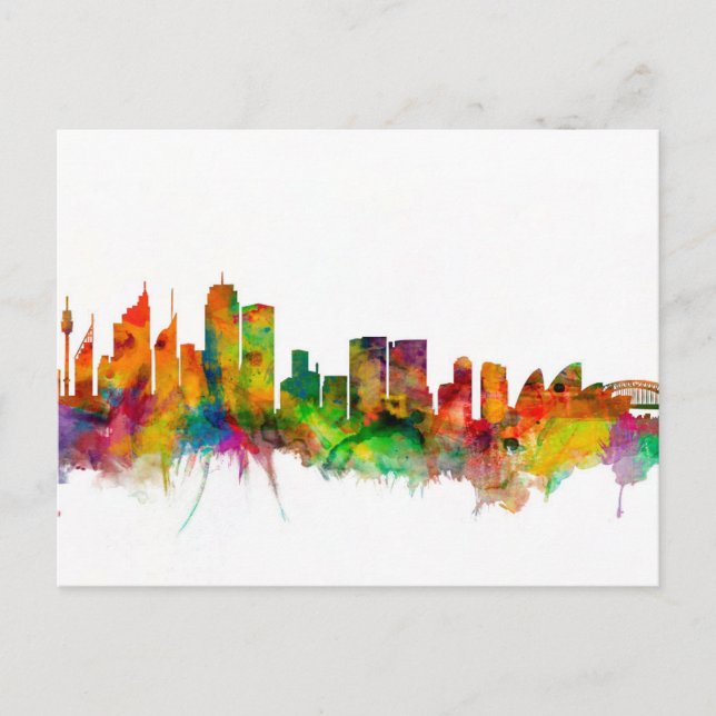 Carte Postale Sydney Australia Skyline (Devant)
