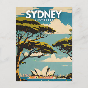 Carte Postale Sydney Australia Travel Art