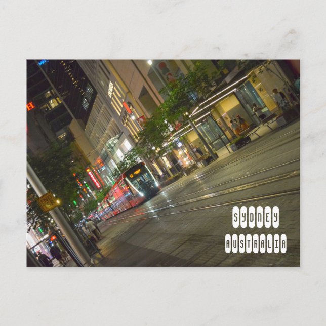 Carte Postale Sydney la nuit (Devant)