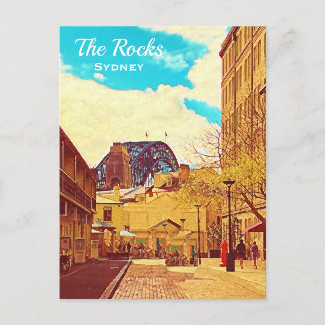 Carte Postale Sydney Les Roches avec le pont portuaire Voyage (Devant)