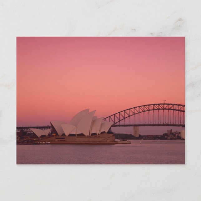 Carte Postale Sydney Opera House et Harbour, New South (Devant)