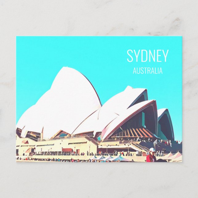 Carte Postale Sydney Opera House Imprimé voyage australien (Devant)