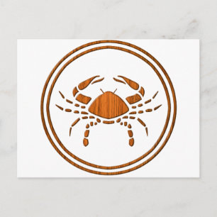 Carte Postale Symbole astrologique du crabe zodiaque