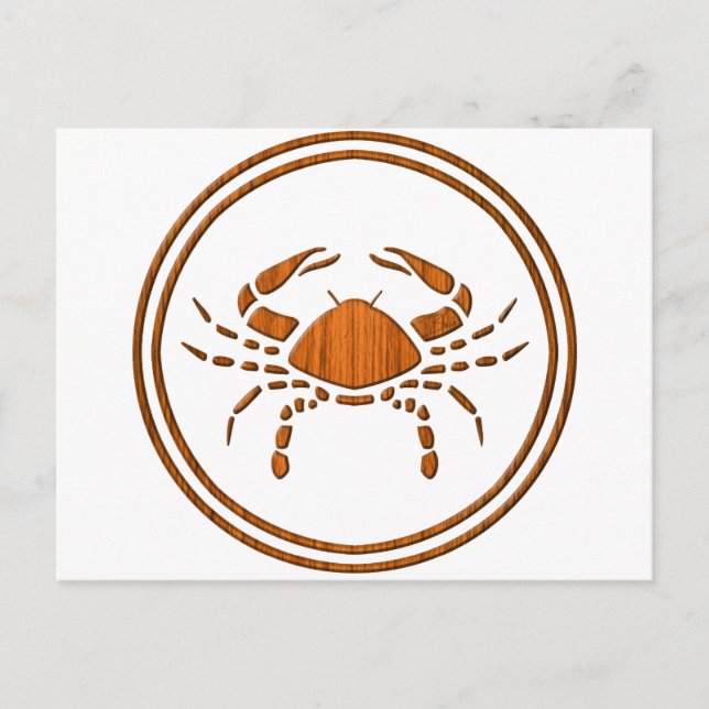 Carte Postale Symbole astrologique du crabe zodiaque (Devant)