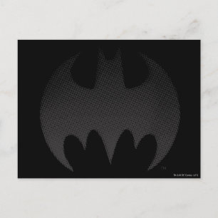 Carte Postale Symbole Batman   Black White Fade Logo