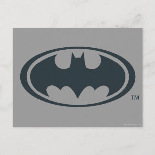 Carte Postale Symbole Batman   Logo noir et blanc