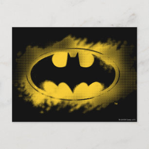 Carte Postale Symbole Batman   Logo noir et jaune