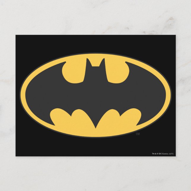 Carte Postale Symbole Batman | Logo ovale (Devant)