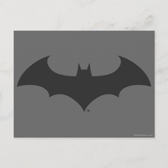 Carte Postale Symbole Batman | Logo Simple Bat Silhouette (Devant)