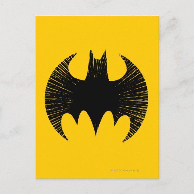 Carte Postale Symbole Batman | Logo Streak (Devant)