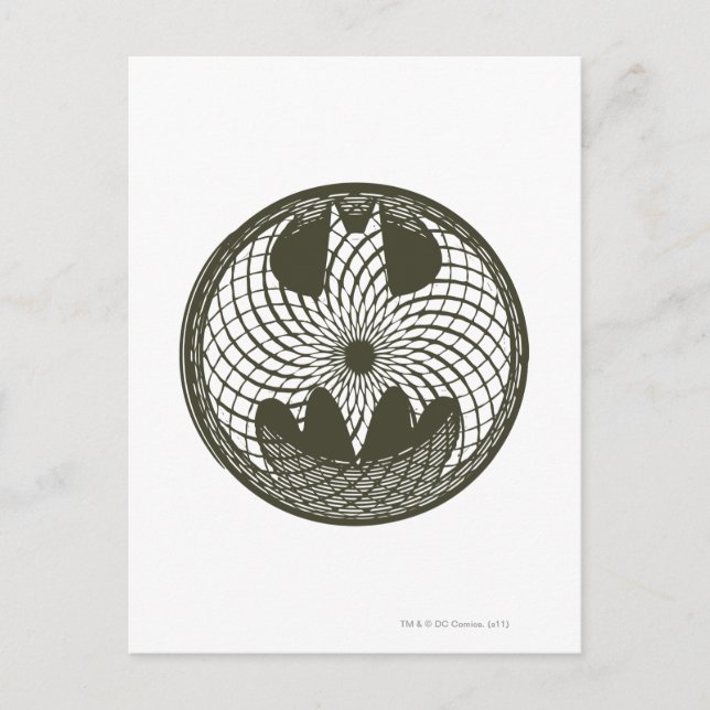 Carte Postale Symbole Batman | Nouveau logo du cercle (Devant)