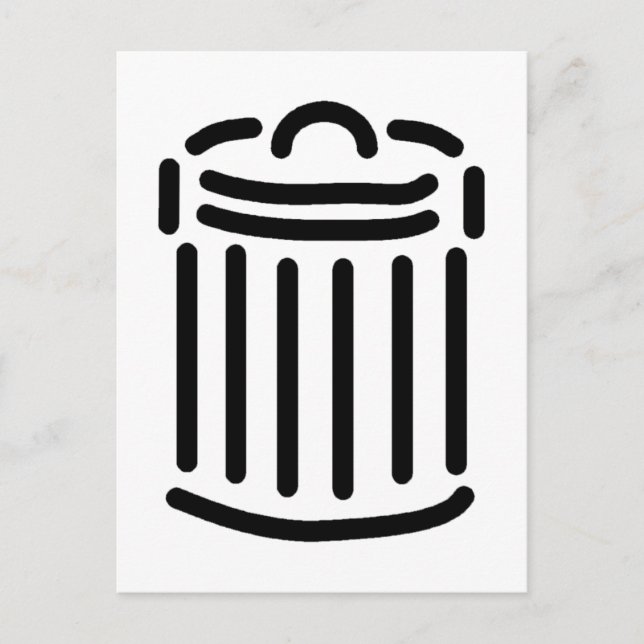 Carte Postale Symbole Black Trash Can (Devant)