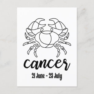 Carte Postale Symbole cancéreux, zodiaque