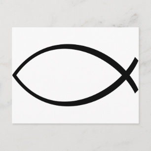 Carte Postale Symbole Christian Fish (Ichthys)